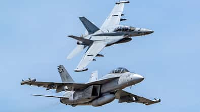 Zwei EA-18G bei Demo-Vorführung