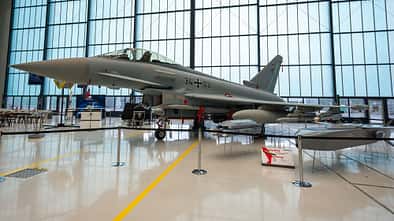 Eurofighter, Luftwaffe, Quadriga Eurofighter ausgestellt in Halle