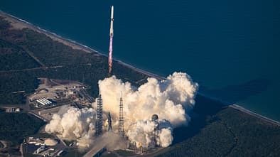 New Glenn beim Start während der NG-2-Mission. 