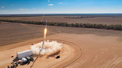 SR75-Rakete von HyImpulse beim Start in Australien.