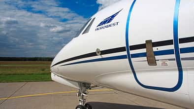 Eine Cessna der Aerowest am Boden