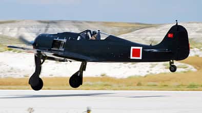 Restaurierte Fw 190 in der Türkei beim Erstflug.