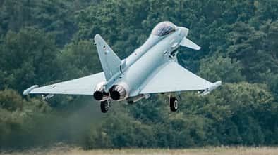 Eurofighter Tranche 4 beim Erstflug in Manching.