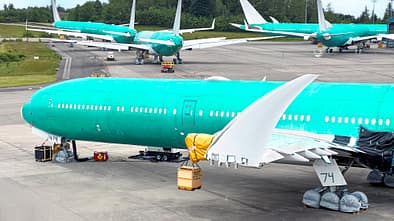 boeing 777x,paine field,seattle paine field international airport, 777-9 Boeing 777-9, auf Halde produziert, parken in Everett.