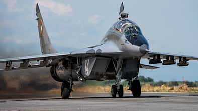 MiG-29 der bulgarischen Luftwaffe in Aktion.
