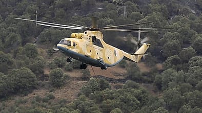 Algerische Mil Mi-26 im Einsatz gegen Waldbrände.