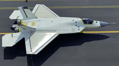 Stealth-Kampfjet aus der Türkei: Der neue Kaan-Prototyp P1 beim ersten offiziellen Rolltest.