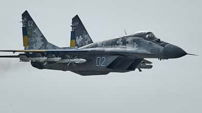 MiG-29 der ukrainischen Luftwaffe im Einsatz. 