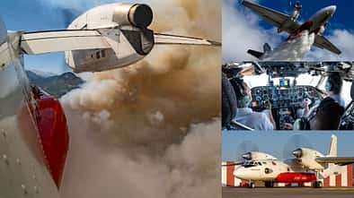 Mitflug im ukrainischen Löschflugzeug An-32P von Xena im Kampf gegen Waldbrände in der Türkei.