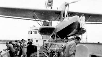 Historische Aufnahmen des Lufthansa-Luftpostdienstes über den Südatlantik in den 1930er-Jahren
