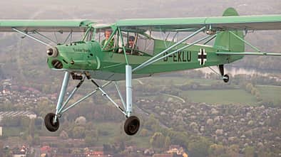 Detailaufnahmen Fieseler Fi 156 Storch D-EKLU in Kassel-Calden