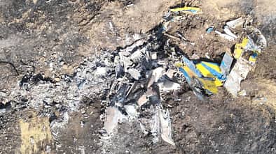Wrackteile einer abgestürzten MiG-29 der Ukraine im Großraum Odessa.