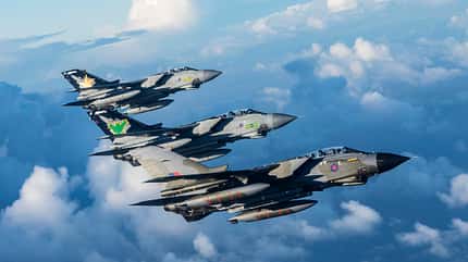 9 squadron,31 squadron,aerial,air-air,Royal Air Force,RAF,Equipment,Aircraft,Combat,Tornado,GR4,All-weather,Day/night attack,Reconnaissance ROYAL AIR FORCE RELEASES STUNNING IMAGES OF ICONIC TORNADO FAST JET