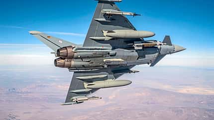 Luftwaffe,Übung,Green Flag West,Training,GFW,Nellis,Nevada,USA,multinational,Flugzeug,Kampfflugzeug,Eurofighter,GBU-48