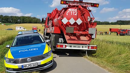 EC135-Absturz - Feuerwehr vor Ort EC135-Absturz - Feuerwehr vor Ort