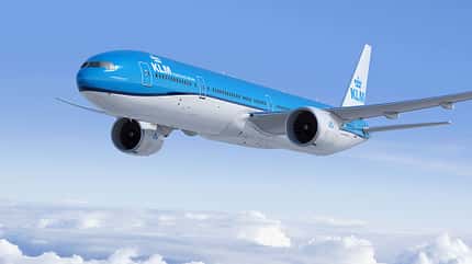 Boeing, 777-300ER, KLM Boeing 777-300ER in KLM-Farben.