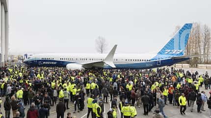737 MAX 10,Boeing, Renton, Rollout der Boeing 737 MAX 10 am 22. November 2019 in Renton.