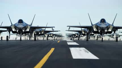 F-35A, Hill, USAF, Lockheed Martin F-35A "Elephant Walk" auf der Hill AFB im Januar 2020
