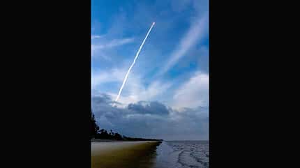 Ariane 5, Kourou, 2020, Eutelsat, ISRO Start der Ariane 5-Mission VA251 am 16.Januar 2020.