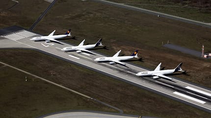 Lufthansa, Corona, Grounding, Covid-19, Frankfurt, Landebahn Nordwest