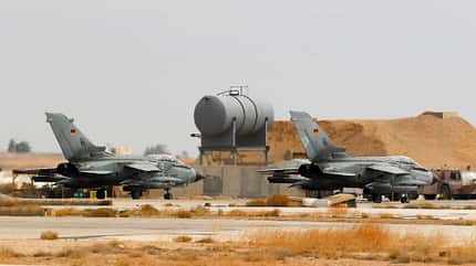 Tornado, Panavia, Luftwaffe, Al-Asrak, Panavia Tornado der Luftwaffe in Al-Asrak, von wo aus Aufklärungsflüge für den Kampf gegen den IS durchgeführt werden.
