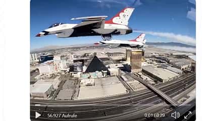 Thunderbirds, Las Vegas Thunderbirds über Las Vegas am 11. April 2020.
