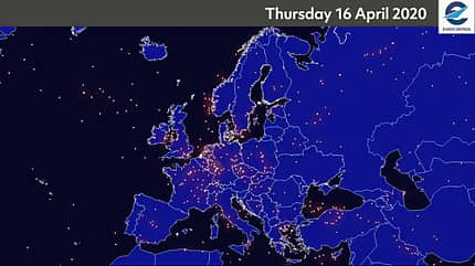 Eurocontrol, Europe April 2020, Europe April 2019