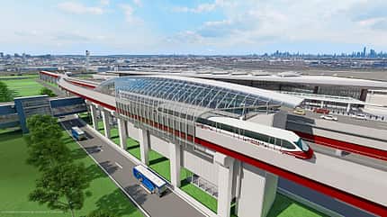 Flughafen Newark, Terminal 1,Aerial, Landside