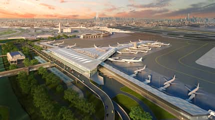 Flughafen Newark, Terminal 1,Aerial, Landside