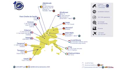 EATC, European Air Transport Command Das EATC hat Zugriff auf Transport- und Tankflugzeuge in sieben Ländern.
