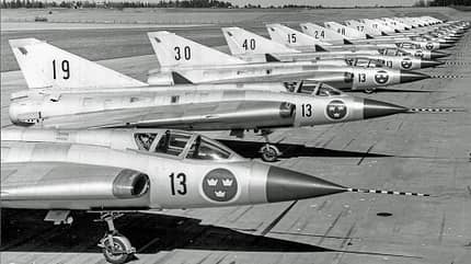 Saab, Draken, J35A, J35D, J35F, J35J, J35Ö, J35XS, S35E,Saab210, Sk35C