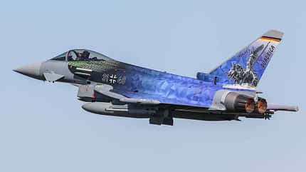 Eurofighter, Luftwaffe, Quadriga, Eurofighter der Luftwaffe im "Quadriga"-Design.