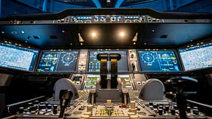 Pilot Training , A350, Airbus, Cockpit, Full Flight Simulator