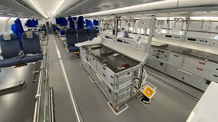 Eine A330 MRTT des NATO-Verbands in Eindhoven wurde im Februar 2021 in Köln-Wahn für MedEvac-Einsätze umgerüstet.