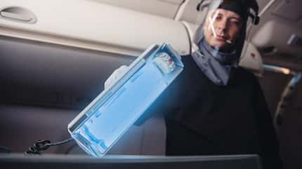 corona, uv-c-licht, sterilisation, entkeimung