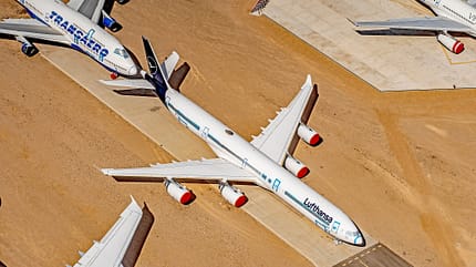Teruel, A380, 747, A340-600, Lufthansa, Flugzeugfriedhof, Storage, einmotten, Graveyard