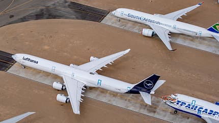 Teruel, A380, 747, A340-600, Lufthansa, Flugzeugfriedhof, Storage, einmotten, Graveyard