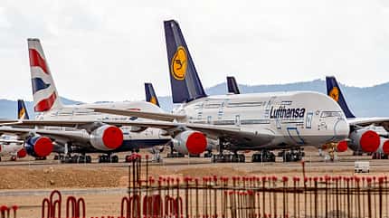 Teruel, A380, 747, A340-600, Lufthansa, Flugzeugfriedhof, Storage, einmotten, Graveyard