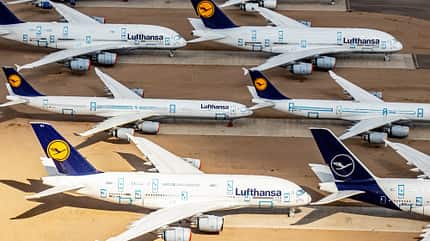 Teruel, A380, 747, A340-600, Lufthansa, Flugzeugfriedhof, Storage, einmotten, Graveyard