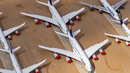 Teruel, A380, 747, A340-600, Lufthansa, Flugzeugfriedhof, Storage, einmotten, Graveyard