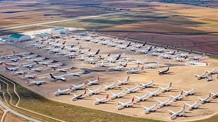 Teruel, A380, 747, A340-600, Lufthansa, Flugzeugfriedhof, Storage, einmotten, Graveyard