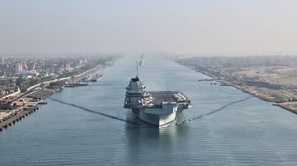 Queen Elizabeth, Royal Navy, F-35B, Suezkanal
