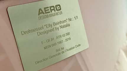 Aero-Designmanufaktur, ATR 42, Drehsessel, Flugzeugmöbel, Radom, Upcycling, Recycling