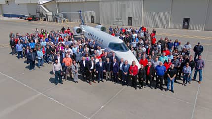 Leajet. Learjet 75, Wichita, Bombardier, letzter, Bombardier lieferte in Wichita den letzten Learjet 75 aus.