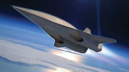:rel:d:bm:TM4E9B115BL01 Artist's rendering shows Lockheed Martin's planned SR-72 twin-engine jet aircraft