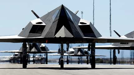 F117A, Lockheed F117A, Stealth Fighter, Tarnkappenflugzeug, USAF Silver Stealth Celebration