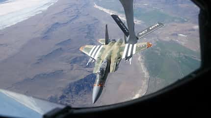 F15, Eagle, Sentry Eagle, KC135, Luftbetankung, USAF, ANG