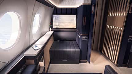 Lufthansa stellte am 14. Oktober 2022 seine neue Langstreckenkabinenaustattun "Allegris" vor. 