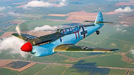 Hispano, HA 112, Messerschmitt, Bf 109, WW2, Zweiter Weltkrieg, Spanien, Deutschland, England, Klassiker, Erlebnissflug, Restauration