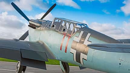 Hispano, HA 112, Messerschmitt, Bf 109, WW2, Zweiter Weltkrieg, Spanien, Deutschland, England, Klassiker, Erlebnissflug, Restauration
